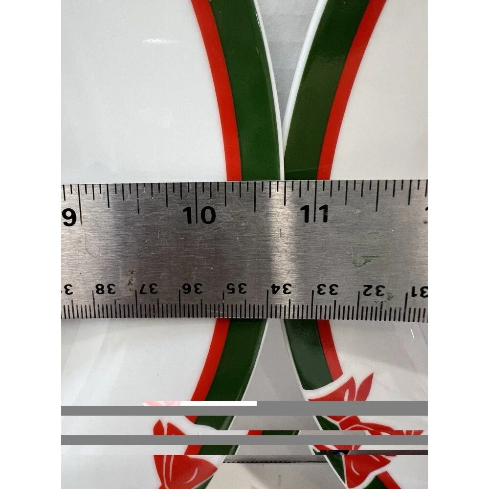 Ribbons And Tree Topco Set Of 5 Porcelain Dinner Plates Christmas Tree MS DWS